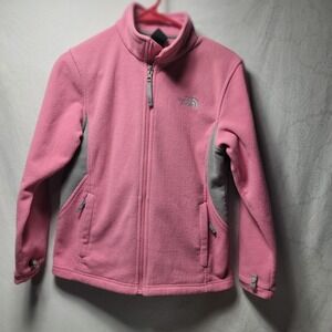 The North Face Womens Pink Zipper Jacket Size L 14/16
